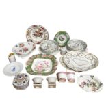 A COLLECTION OF 18TH CENTURY AND LATER PORCELAIN, TO INCLUDE GEORGIAN ICE CREAM MAKERS, ROYAL