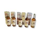 FAMOUS GROUSE SCOTCH WHISKY, FIVE VINTAGE BOTTLES, 75CL Sealed, in original boxes. Condition: good