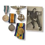 A COLLECTION OF WWI AND LATER BRITISH WAR MEDALS Comprising a pair of medals awarded to 7698 PTE P.