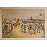 A NEAR PAIR OF LATE VICTORIAN RACING PRINTS Titled ‘The Winning Post’ and ‘Newmarket -