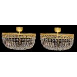 SWAROVSKI, A PAIR OF LARGE AND IMPRESSIVE ORIGINAL LATE 20TH CENTURY CUT CRYSTAL GLASS AND STASS