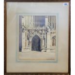 ALFRED BORROWDALE, A COLLECTION OF EIGHT EDWARDIAN ARCHITECTURAL WATERCOLOURS Comprising 'Whidbey