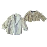 A AZURINE MINK JACKET Along with smaller mink ladies’ jacket. (46cm x 75cm, 38cm x 42cm)