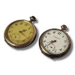 TWO EARLY 20TH CENTURY GERMAN SILVER GENT’S POCKET WATCHES Open face with subsidiary seconds dial