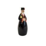 AFTER FRENCH ART DECO ROBJ OF PARIS, VILLEROY & BOCH, A NOVELTY PORCELAIN DECANTER AND ORIGINAL CORK