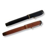 TWO EARLY 20TH CENTURY PARKER 'DUOFOLD' FOUNTAIN PENS Black cased pen marked 'Geo. S. Parker Toronto