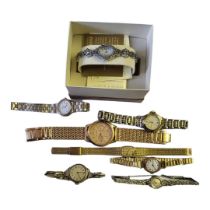 AN EARLY 20TH CENTURY 9CT GOLD LADIES’ COCKTAIL WATCH Having an adjustable rolled gold strap,