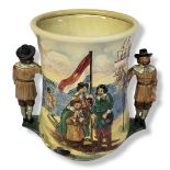 ROYAL DOULTON, AN EARLY 20TH CENTURY LIMITED EDITION (56/300) LOVING CUP TO COMMEMORATE THE