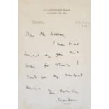 A PERSONAL LORD SNOWDON LETTER Written in black ink, dated 25th April 1978, 22 Launceston Place,