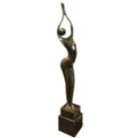 MAX MILO, A 20TH CENTURY ABSTRACT BRONZE SCULPTURE OF A FIGURE Bearing foundry mark ‘J.B. Deposee,
