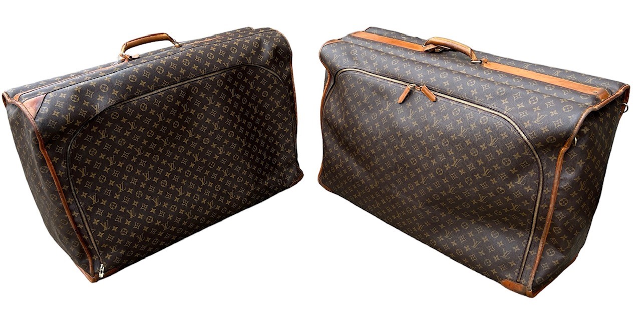 LOUIS VUITTON, A SET OF TWO LARGE CLASSIC LEATHER MONOGRAM SUITCASES Made America, 1995, number: