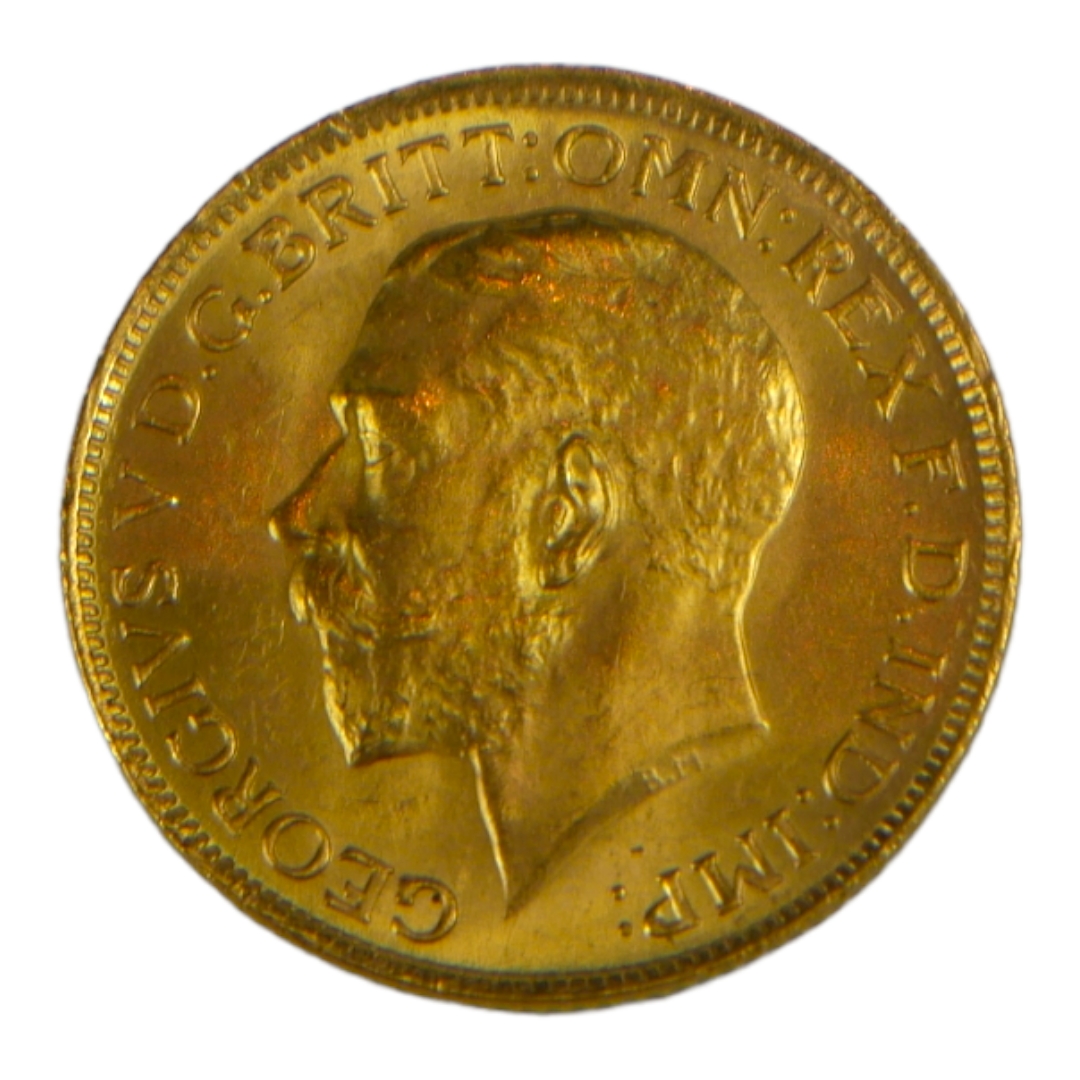 A WW1 22CT GOLD SOVEREIGN COIN, DATED 1918 With King George V bust and George and Dragon to reverse, - Image 2 of 3
