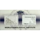 A SECURITY SEALED PARCEL OF LOOSE ROUND BRILLIANT CUT NATURAL DIAMONDS, With WGI certificate. (Total