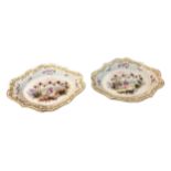 A PAIR OF 18TH CENTURY CONTINENTAL CHINOISERIE DESSERT DISHES Depicting a figural Renaissance
