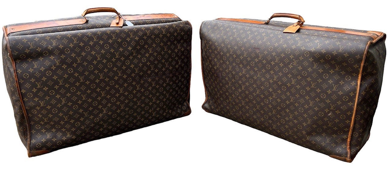 LOUIS VUITTON, A SET OF TWO LARGE CLASSIC LEATHER MONOGRAM SUITCASES Made America, 1995, number: - Image 3 of 5