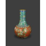 A Cloisonne Bottle Vase, early 19th century H:30cm the slightly waisted tall neck with overall
