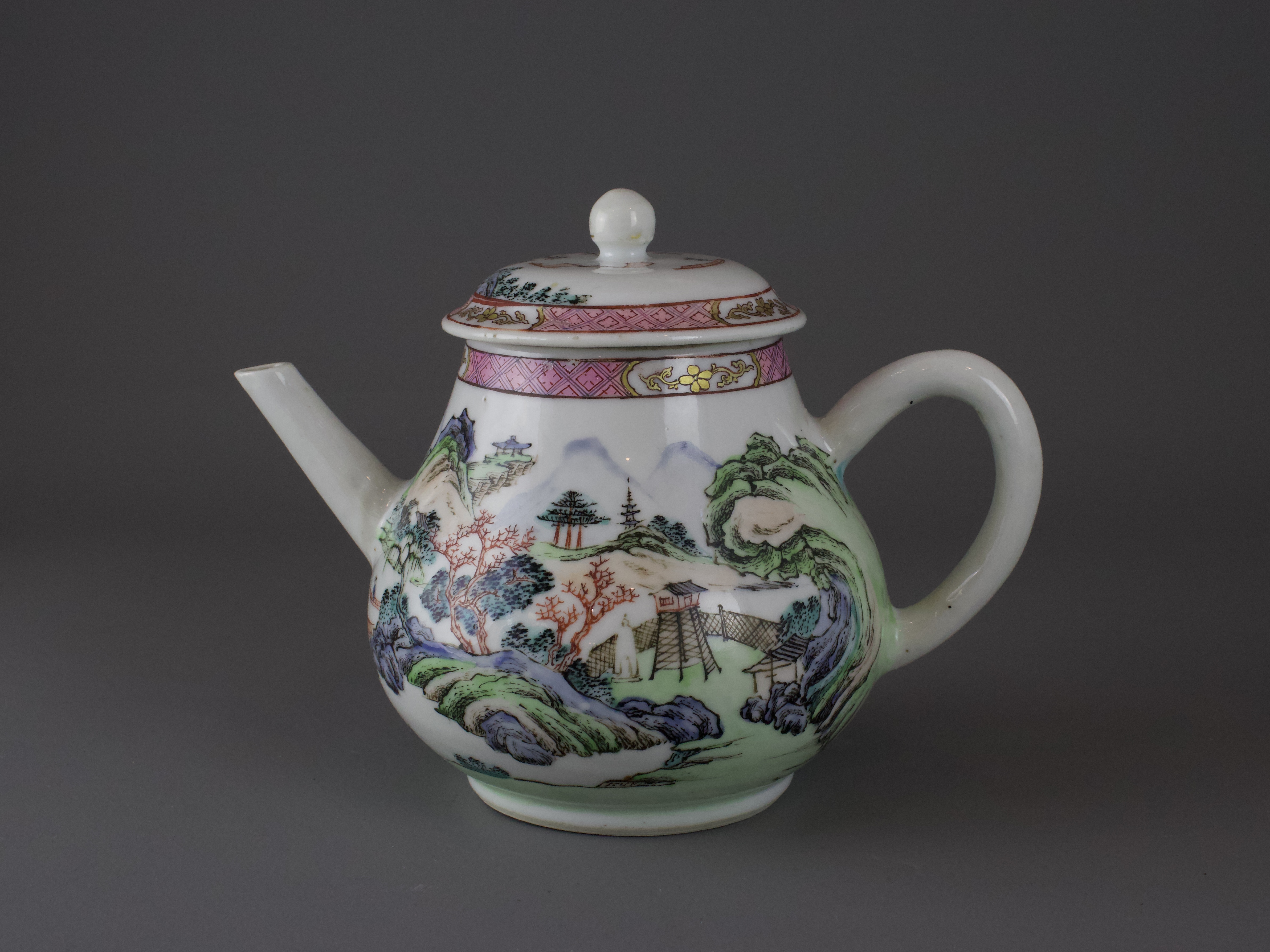 A Good 'famille rose ' Teapot and Cover, Yongzheng L:15.5cm FROM A PRIVATE OXFORDSHIRE COLLECTION - Image 9 of 9