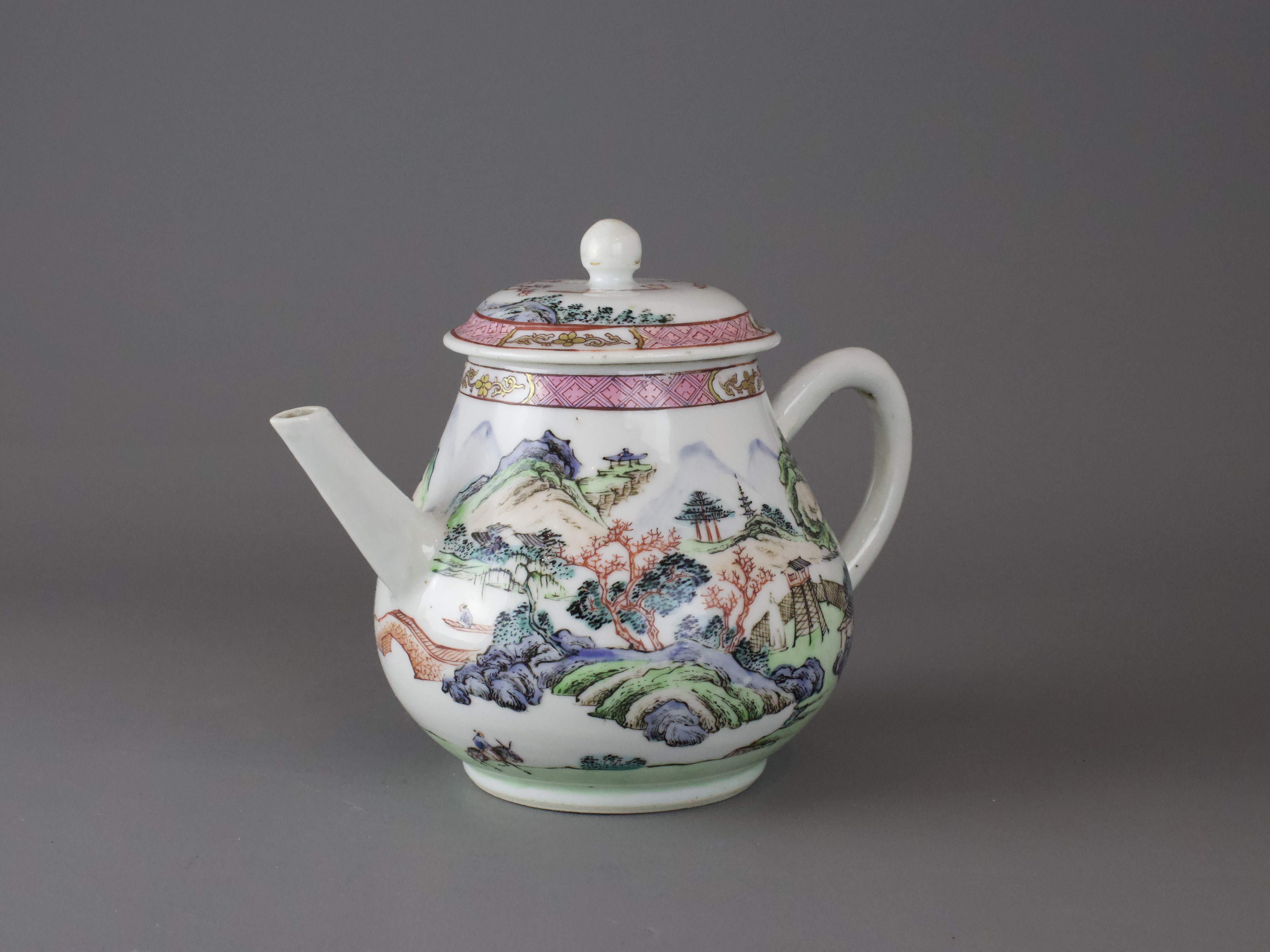 A Good 'famille rose ' Teapot and Cover, Yongzheng L:15.5cm FROM A PRIVATE OXFORDSHIRE COLLECTION - Image 2 of 9