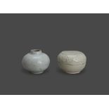 Qingbai: a Box and Cover, and a Globular Pot, Song Dynasty the box W:7.7cm, the jar H: 5.5cm the