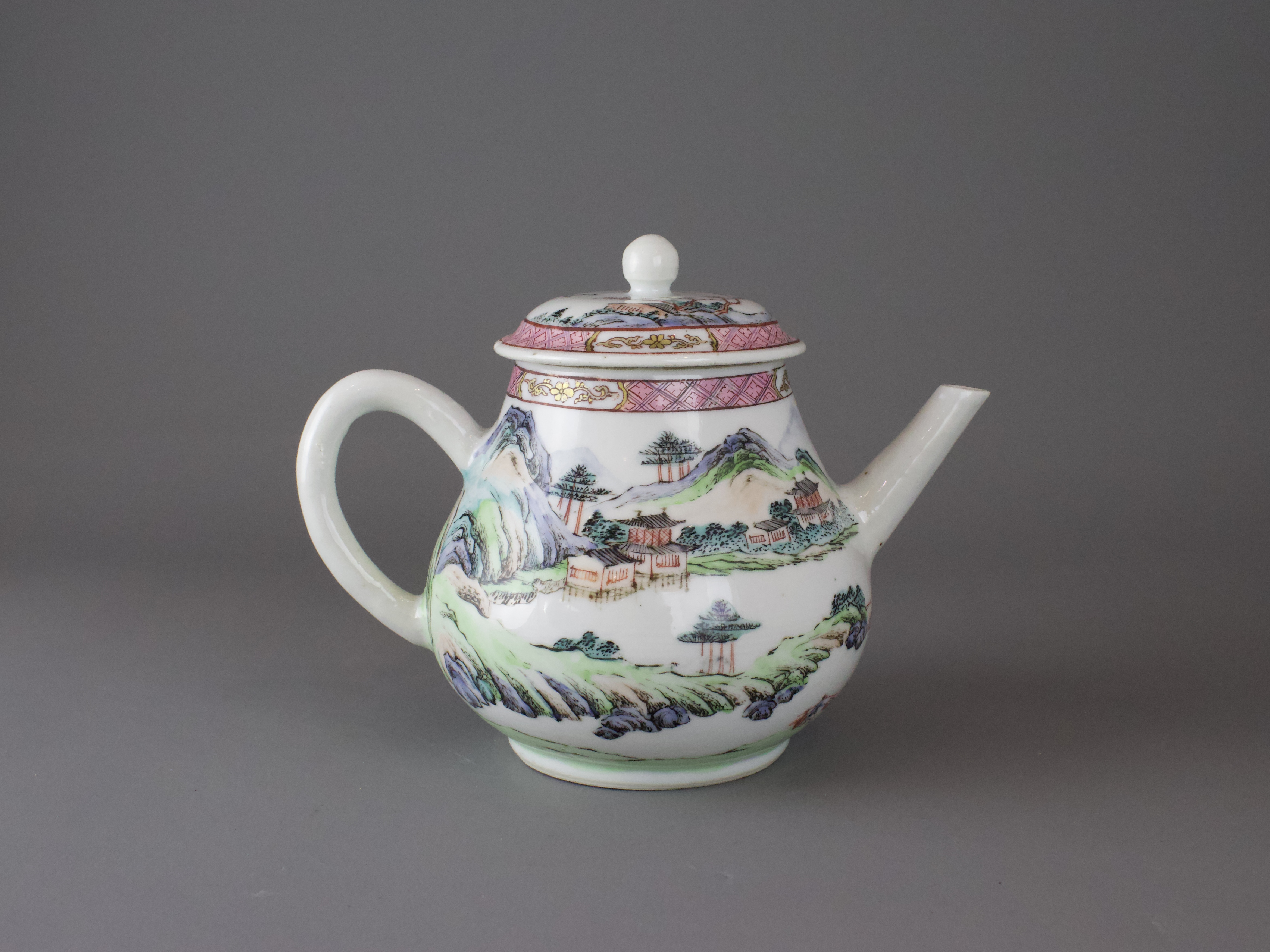 A Good 'famille rose ' Teapot and Cover, Yongzheng L:15.5cm FROM A PRIVATE OXFORDSHIRE COLLECTION - Image 5 of 9