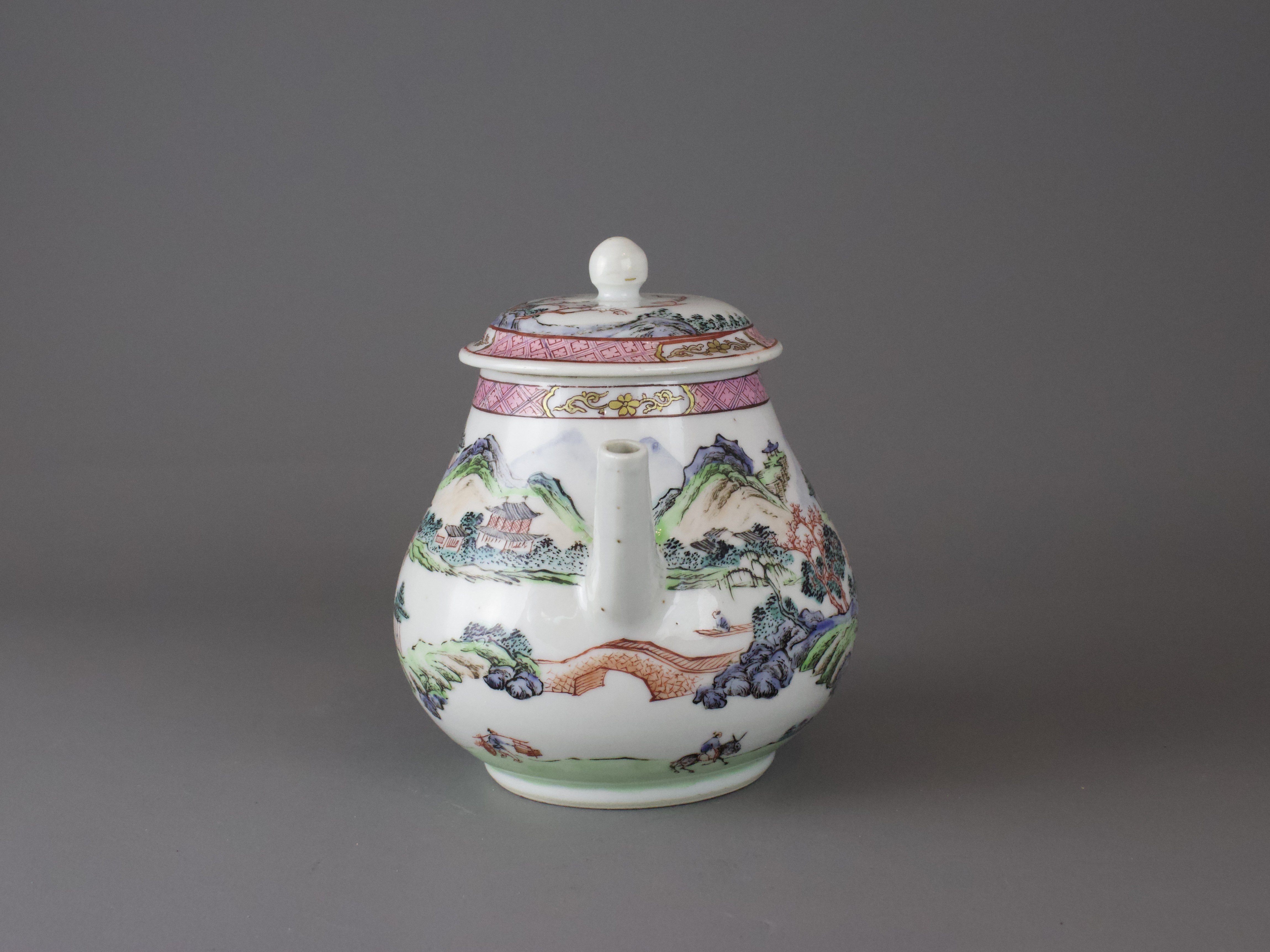 A Good 'famille rose ' Teapot and Cover, Yongzheng L:15.5cm FROM A PRIVATE OXFORDSHIRE COLLECTION - Image 3 of 9