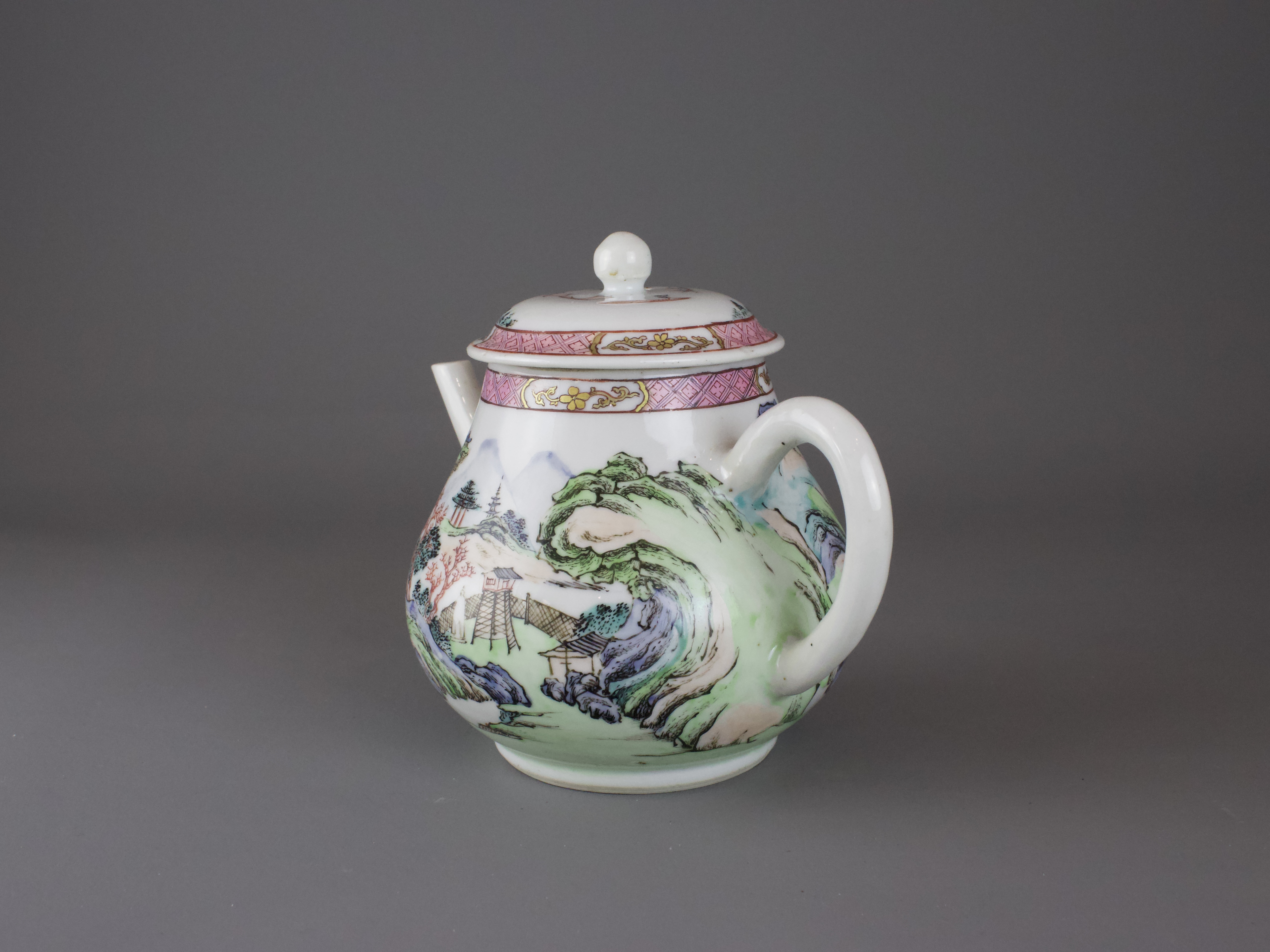 A Good 'famille rose ' Teapot and Cover, Yongzheng L:15.5cm FROM A PRIVATE OXFORDSHIRE COLLECTION - Image 8 of 9