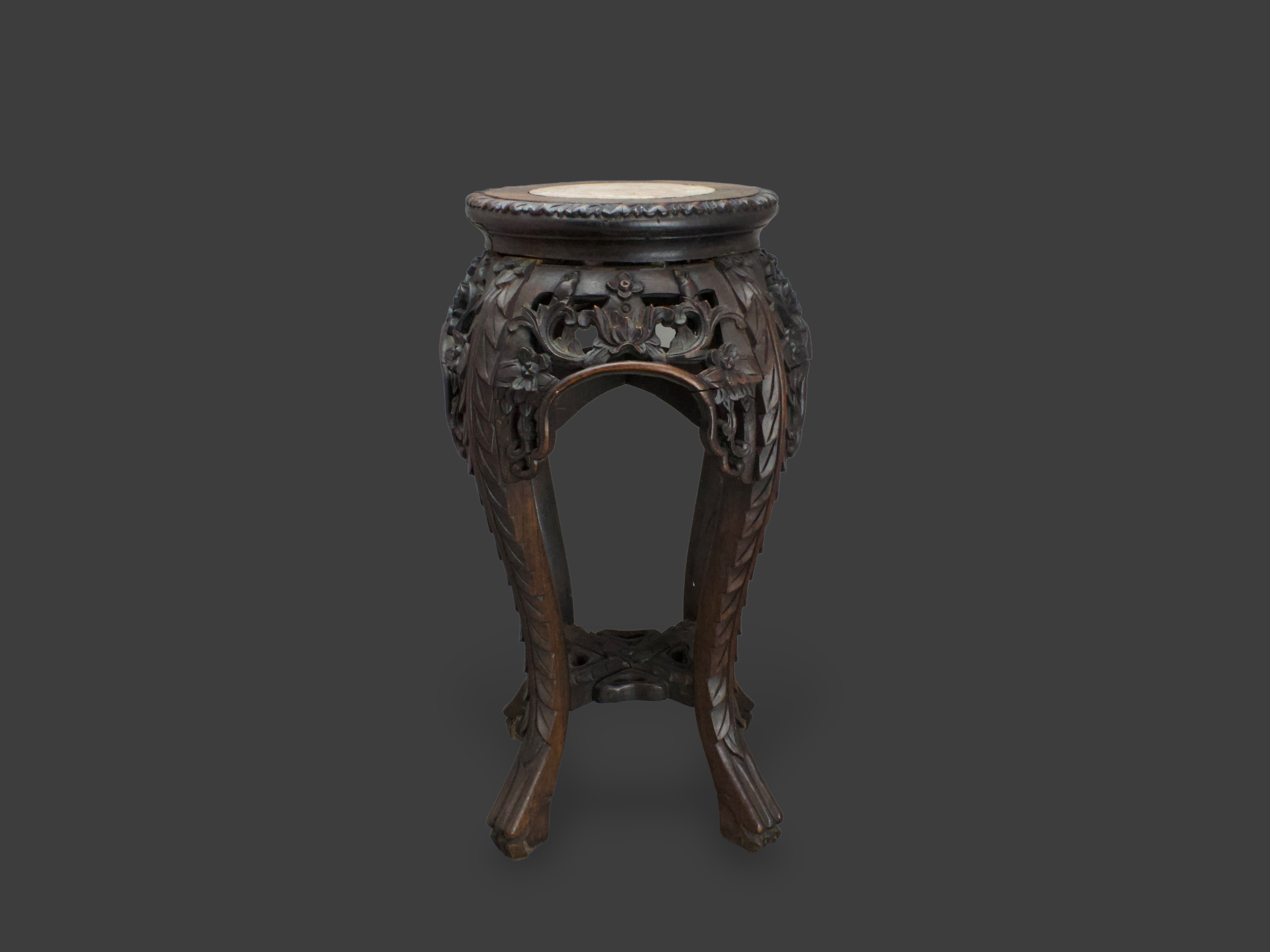 A Marble Topped Wood Stand,19th Century H:46cm of unusually small and slender baluster form, the - Bild 3 aus 6