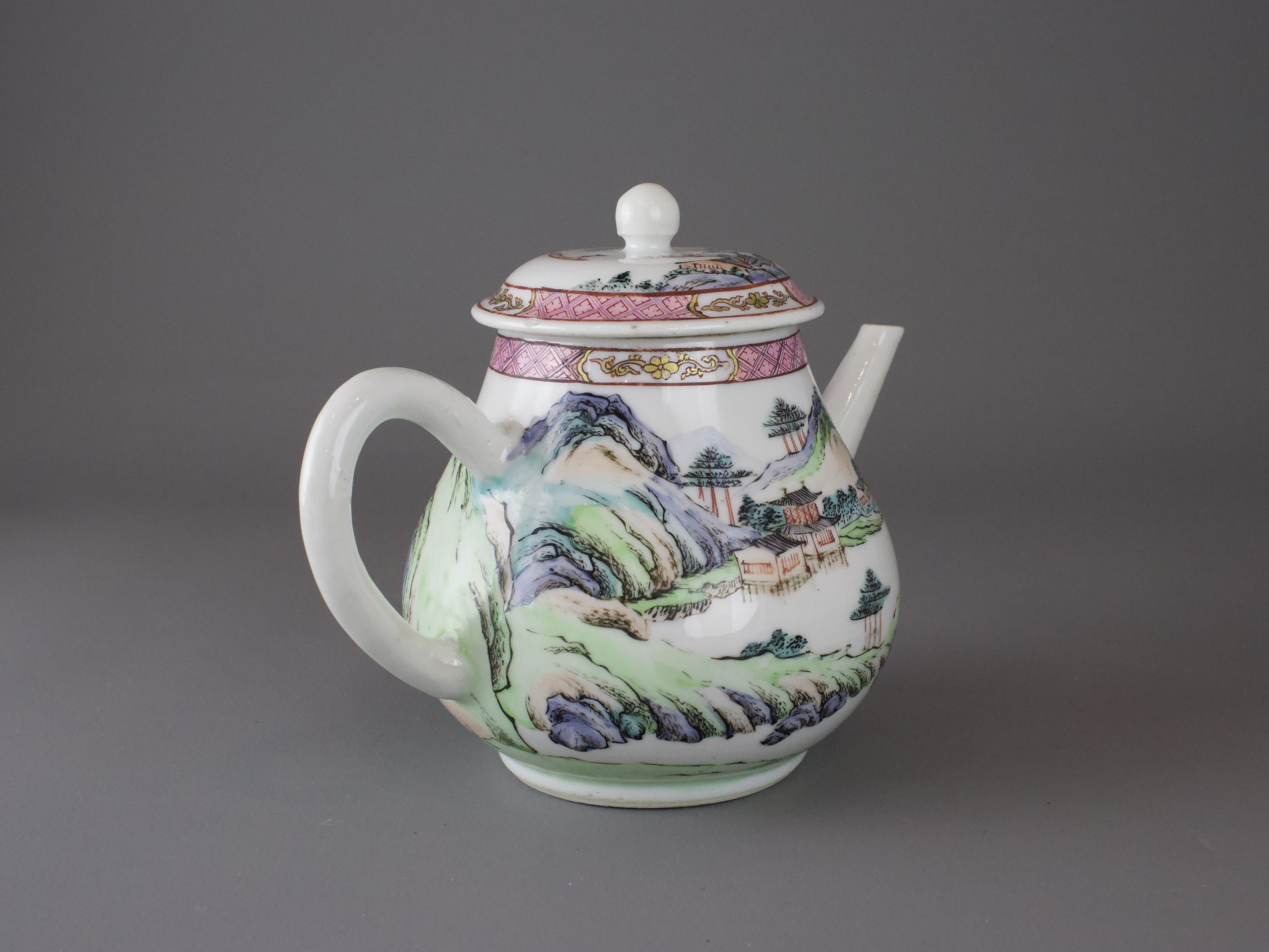 A Good 'famille rose ' Teapot and Cover, Yongzheng L:15.5cm FROM A PRIVATE OXFORDSHIRE COLLECTION - Image 7 of 9