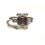 AN 18CT WHITE GOLD AND 4.37CT DIAMOND SOLITAIRE RING