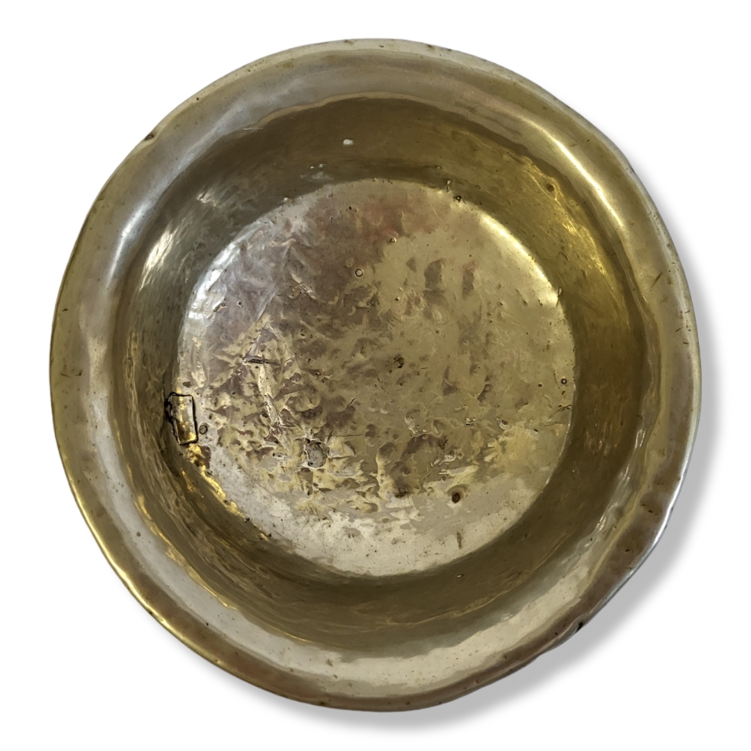 A LATE 18TH/EARLY 19TH CENTURY EXOTIC WOOD AND WHITE METAL SPHERICAL PEDESTAL BOWL With white - Image 6 of 6