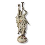 KPM - ROYAL BERLIN WORKS, A FINE 19TH CENTURY PORCELAIN ALLEGORICAL FIGURE, ARCHANGEL GABRIEL