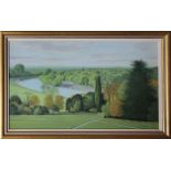 J. BROOK, OIL ON BOARD Kingston view, gilt framed, together with two other oils on boards by same