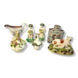 ROCKINGHAM WORKS, A MID 19TH CENTURY MR SWINTON PORCELAIN SCENT BOTTLE Encrusted with flowers,