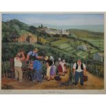 FOUR MARGARET LOXTON, B. 1938, LIMITED EDITION SIGNED PRINTS Certificated on back, walnut veneer