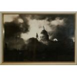 A WWII ‘MIRACLE OF ST PAUL'S' BLACK AND WHITE PHOTOGRAPH Inscribed verso '29th/30th December,