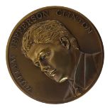 AMERICAN INTEREST, THE 1993 PRESIDENTIAL INAUGURAL BRONZE MEDAL TO COMMEMORATE WILLIAM JEFFERSON