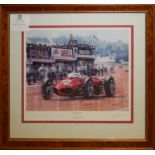 THREE VINTAGE LIMITED EDITION SIGNED MOTOR RACING PRINTS To include Sharknose at Spa by Juan
