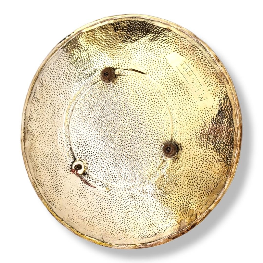 MAX LE VERRIER, 1871 - 1973, A SILVER ON BRONZE SHALLOW CHARGER/DISH With embossed decoration of a - Image 3 of 5