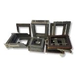 GREY PAINTED HALF PLATE VIEW CAMERA (MAY BE INCOMPLETE) ALONG WITH VARIOUS SPARES AND PARTS
