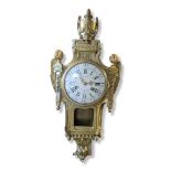 JEAN JACQUES FIEFFE, 1745 - 1749, A FRENCH BRONZE ORMOLU CARTEL WALL CLOCK Having a classical form