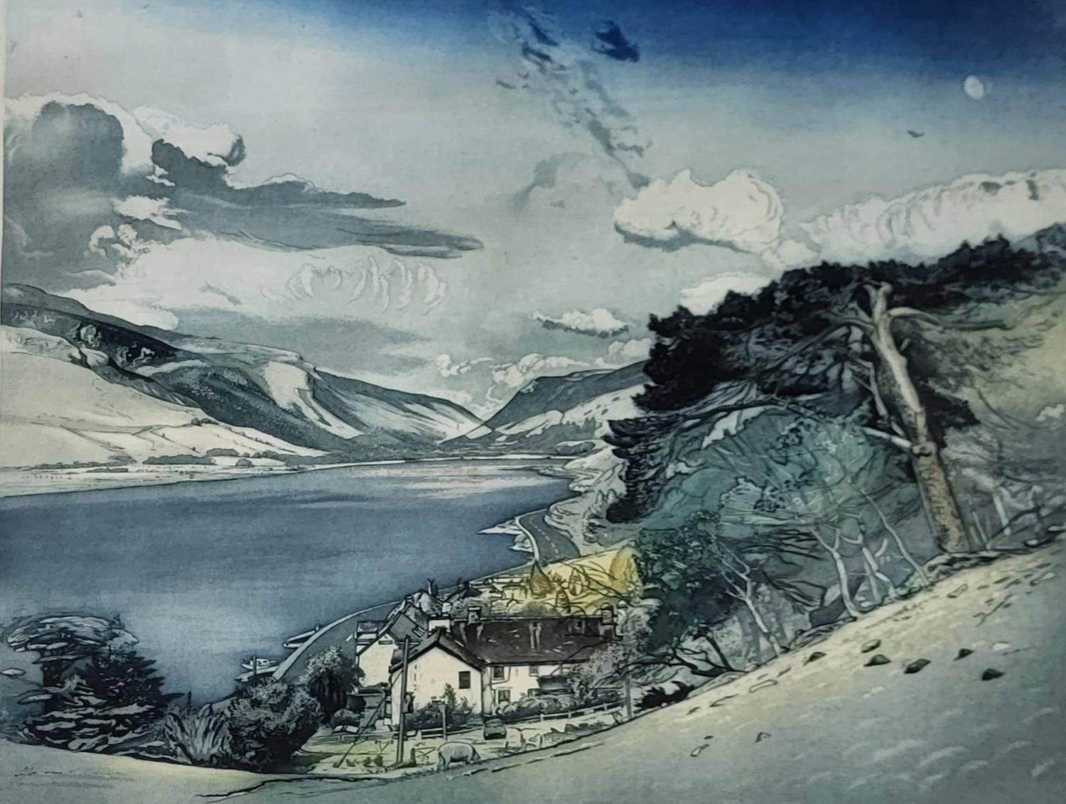 GORDON MILES, A LIMITED EDITION (2/150) WELSH SCHOOL ETCHING Landscape view, Royal Academy Summer