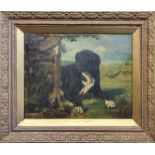 M. TED KATE, AN ENGLISH VICTORIAN SCHOOL OIL ON CANVAS, CIRCA 1880 Study of a dog in a countryside