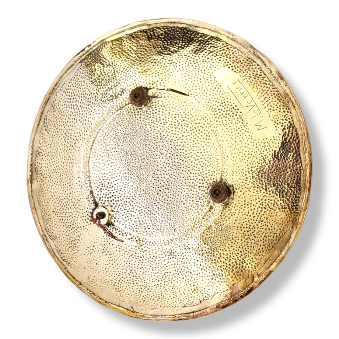 MAX LE VERRIER, 1871 - 1973, A SILVER ON BRONZE SHALLOW CHARGER/DISH With embossed decoration of a - Image 2 of 5