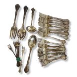 GORHAM, AN AMERICAN STERLING SILVER PART CANTEEN OF CUTLERY Comprising twelve fish forks, twelve