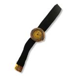 A VINTAGE FRENCH 18CT GOLD, DIAMOND AND ENAMEL LADIES’ COCKTAIL WATCH Having applied diamonds on