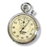 SEKONDA, A VINTAGE CHROME STOPWATCH Having a subsidiary dial and 1-60 markings, marked ‘Made in
