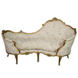 MANNER OF ÉTIENNE MEUNIER, AN 18TH CENTURY LOUIS XV CARVED GILTWOOD CANAPÉ EN CORBEILLE SETTEE The