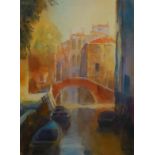 CECIL RICE, BRITISH, MODERN SILKSCREEN/SERIGRAPH Titled ‘ Venetian Canal I’, landscape, signed,