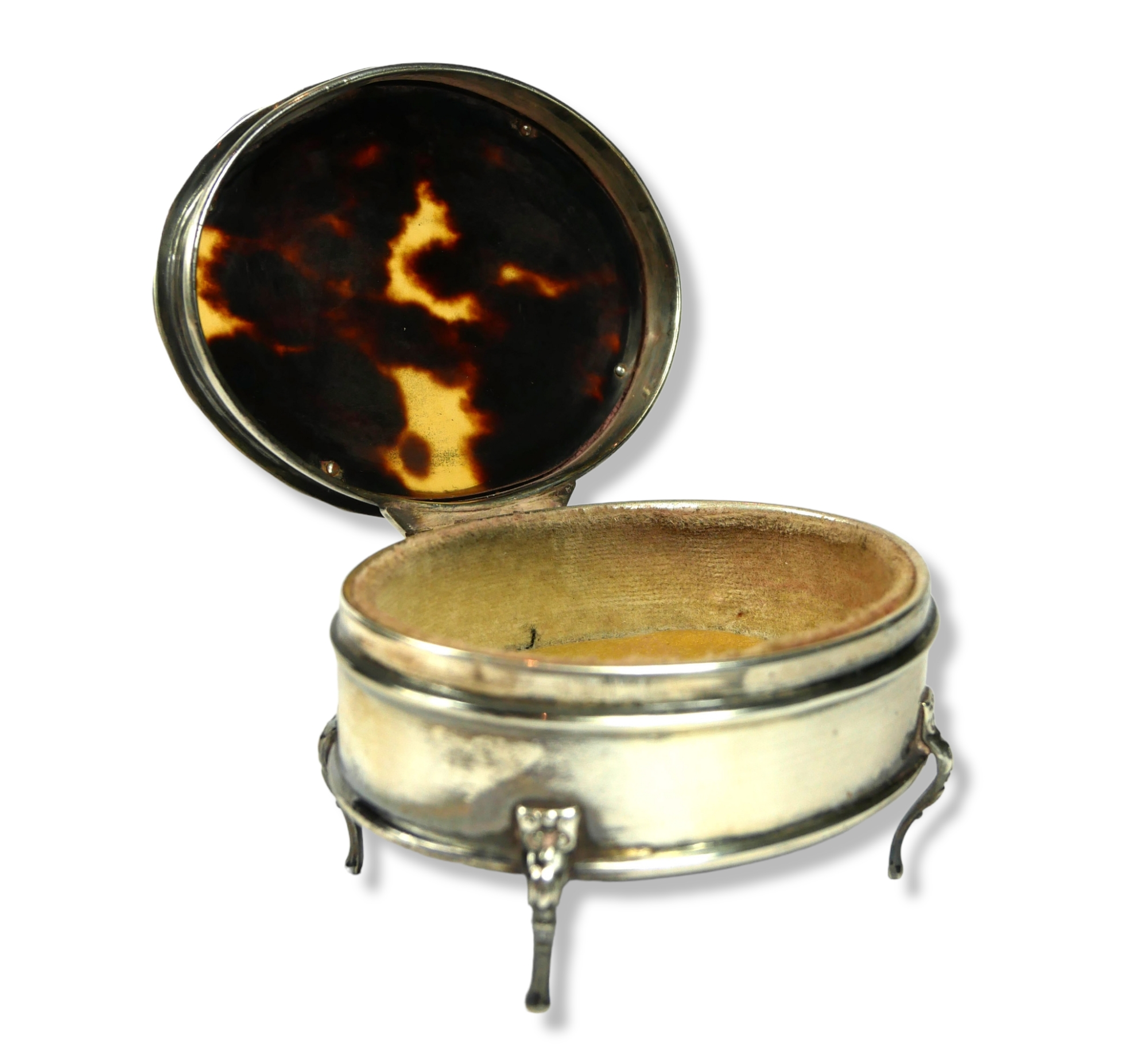 ELKINGTON & CO. LTD, A SILVER AND TORTOISESHELL LIDDED BOX RAISED ON FOUR LEGS, TOGETHER WITH A - Image 8 of 11