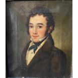 A 19TH CENTURY CONTINENTAL OIL ON CANVAS, PORTRAIT OF A GENTLEMAN Held in a good early 19th